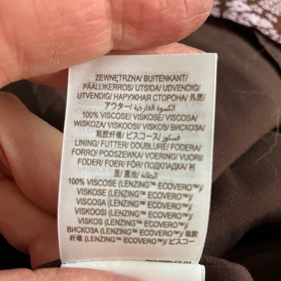 Boden Burgundy Floral Ruffle Long Dress Long Sleeve Smocked Cuff Sz 12 - Picture 11 of 11